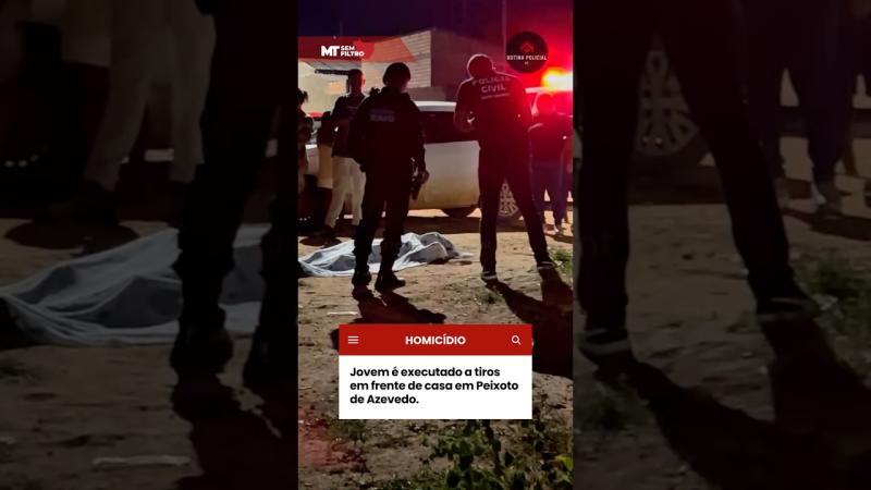 Jovem é executado a tiros em frente de casa em Peixoto de Azevedo