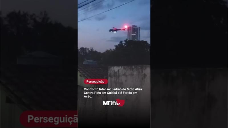 Ladrão de Moto Atira Contra PMs em Cuiabá e é Ferido em Ação
